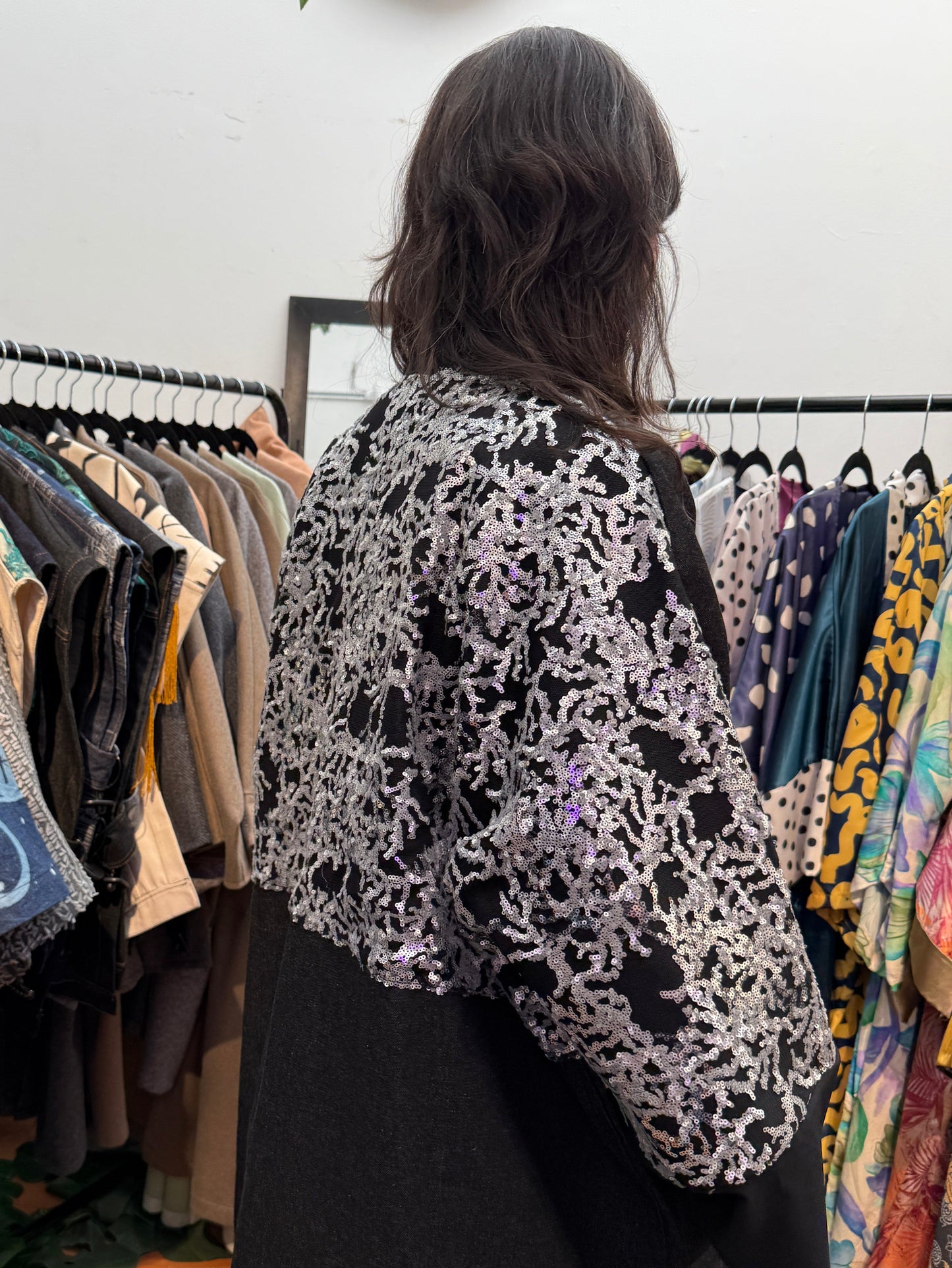 Boho Heritage - Sobretodo Denim con Lentejuelas