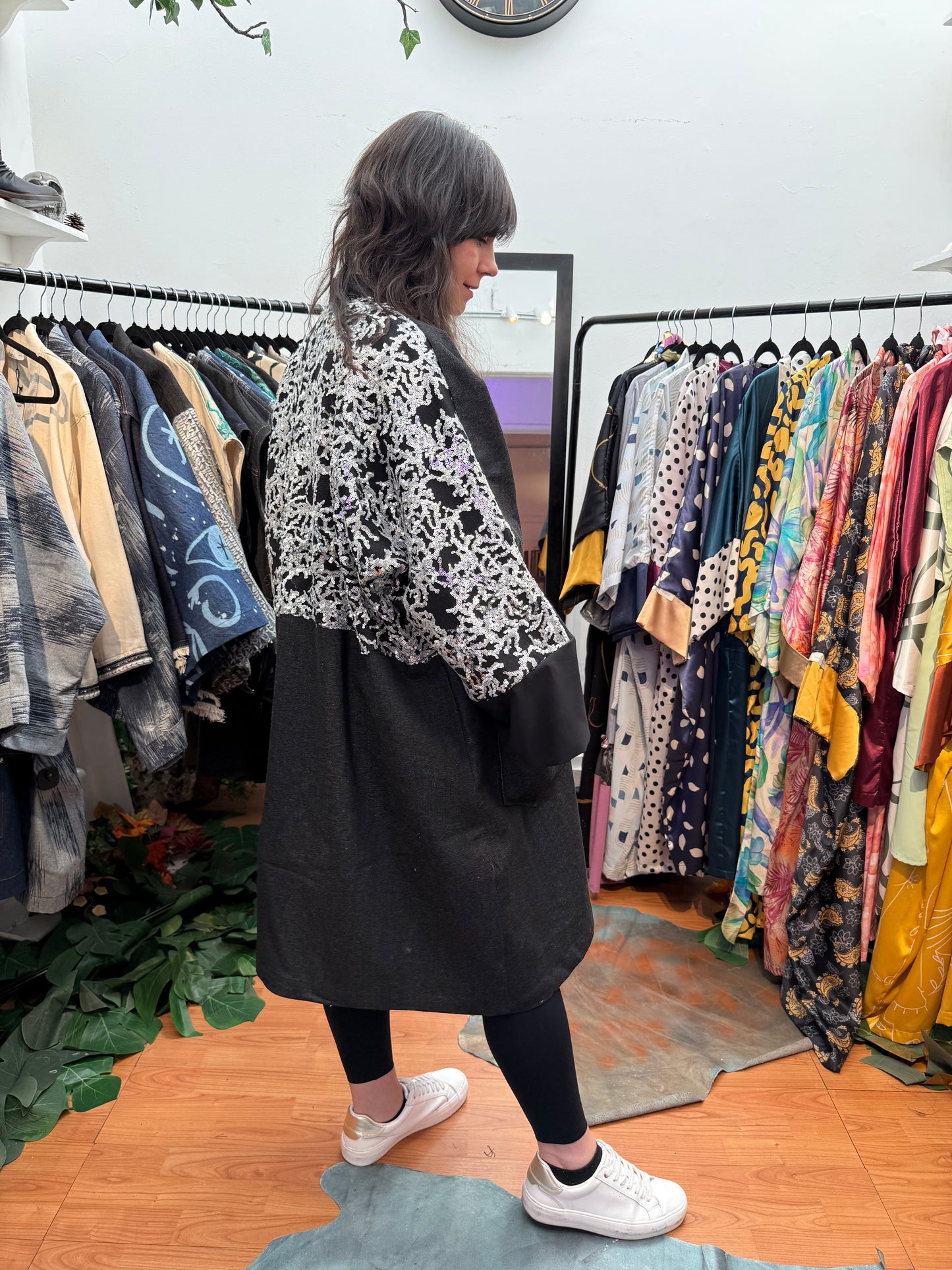 Boho Heritage - Sobretodo Denim con Lentejuelas